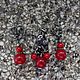 Ruby jadeite and coral in black silver, Vintage jewelry sets, Warsaw,  Фото №1