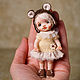 Author's miniature doll 9cm, for a Dollhouse, Interior doll, Nizhny Novgorod,  Фото №1