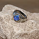 Men's ring with a pentagram and black opal ' Fafnir'. Rings. Unusual Gemstone Jewelry. My Livemaster. Фото №5