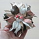 Brooch-pin made of genuine leather: Tenderness. Brooches. WoolenHatWithFlowers. Online shopping on My Livemaster.  Фото №2
