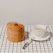 Посуда handmade. Livemaster - original item Wooden sugar bowl for sugar, honey, salt or spices KB63. Handmade.