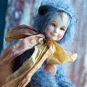 Куклы и игрушки handmade. Livemaster - original item Collectible Artist OOAK Handmade Teddy Doll Forget-me-not. Handmade.