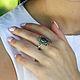 Ring and earrings made of 925 sterling silver with chrysoprase HH0021. Jewelry Sets. Sunny Silver. My Livemaster. Фото №4