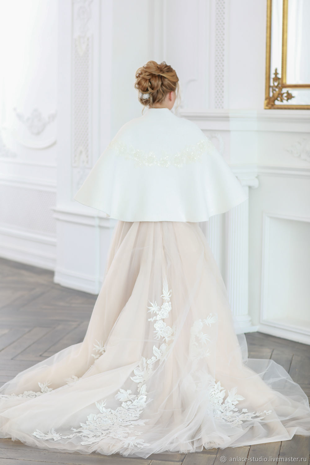 wedding dress fur jacket