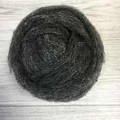 Материалы для творчества handmade. Livemaster - original item Sheep wool in tops. Dark gray melange. 27 microns.. Handmade.