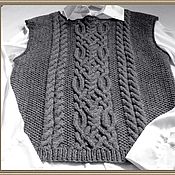 Одежда handmade. Livemaster - original item Vest with knitting needles 