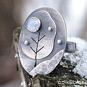 Украшения handmade. Livemaster - original item Silver Winter Ring, adulyar. Handmade.