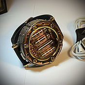 Стимпанк карманные (+настольные) часы "Майкл J.",с двумя Nixie лампами