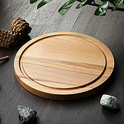 Посуда handmade. Livemaster - original item Round board made of solid beech. Handmade.