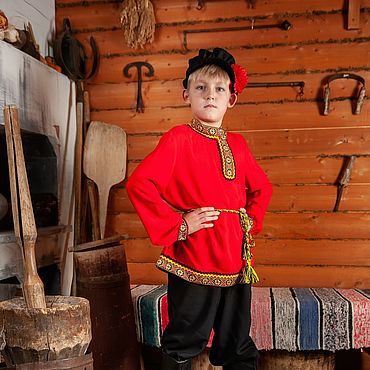 Товары в русском стиле ручной работы. Ярмарка Мастеров - ручная работа Русский народный костюм на мальчика. Артикул 1218. Handmade.