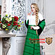 Skirt with Slavic ornaments ' emerald'. Skirts. Slavyanskie uzory. Online shopping on My Livemaster.  Фото №2