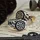 Viking Compass Ring. Runic compass Vegvisir. bronze silver, Rings, Moscow,  Фото №1