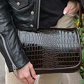 Сумки и аксессуары handmade. Livemaster - original item Crossbody bag: Leather bag women`s brown Marian Mod. C93. Handmade.