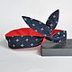 Headband Solokha PIN-up dark blue pattern / red adnot, Bandage, Moscow,  Фото №1