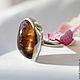 Order Ring with tourmaline 'Cognac', silver. EdGems jewerly. Livemaster. . Rings Фото №3