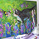 Painting with a cat 'Bumblebee and a cat'. Animals. Pictures. Lifia Art. Online shopping on My Livemaster.  Фото №2