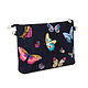 Clutch ' butterfly Embroidery'. Clutches. Pelle Volare. My Livemaster. Фото №4