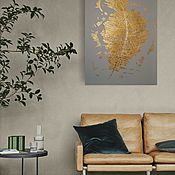 Картины и панно handmade. Livemaster - original item Interior painting with gold 