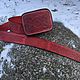 Celtic-style red leather belt, Straps, Moscow,  Фото №1