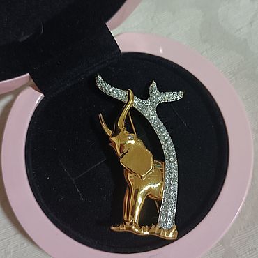 Винтаж ручной работы. Ярмарка Мастеров - ручная работа Винтаж: Swarovski,брошь слон. Handmade.