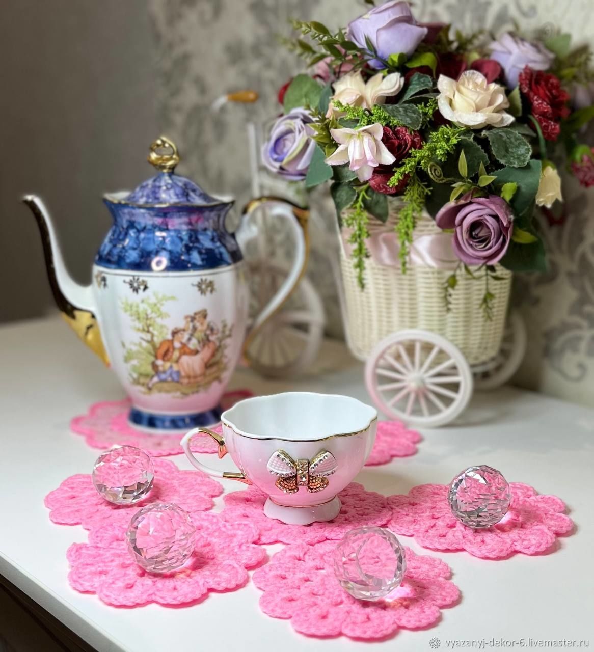 Набор салфетки-подставки под горячее вязаные в интернет-магазине на ...