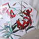 Umbrella cane with hand painted Lilies and Butterflies. Umbrellas. UmbrellaFineArt. My Livemaster. Фото №5