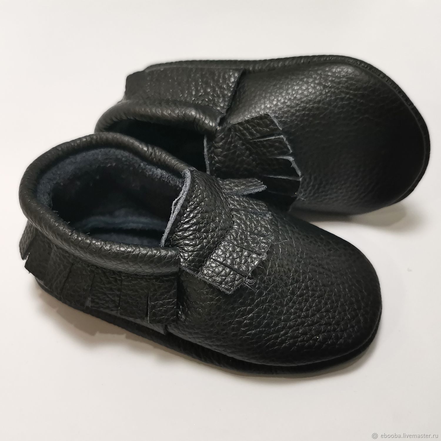 black baby moccasins