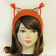 Headband with ears Squirrel, knitted hair red. Bandage. Space Cat Knitting. My Livemaster. Фото №5