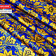 Fabric satin gold Khokhloma on blue. Fabric. SLAVYANKA. My Livemaster. Фото №6