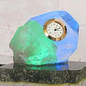 Для дома и интерьера handmade. Livemaster - original item watch with backlight: Rhinestone and jade. Handmade.