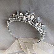 Свадебный салон handmade. Livemaster - original item Wedding tiara crown 