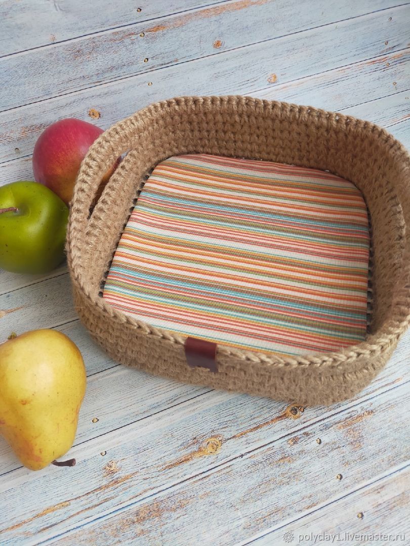 Корзина из джута купить в интернет-магазине Ярмарка Мастеров по цене ...