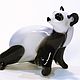 decorative figurine made of colored glass Panda, Sanmao. Gifts for February 14. In Glass. Online shopping on My Livemaster.  Фото №2