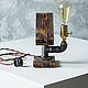Phone stand in the Loft style ' Burnt''. Table lamps. uloft. My Livemaster. Фото №4