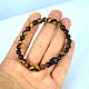 Men's bracelet made of tiger's eye stones, tourmaline sherl. Bead bracelet. naturalkavni. My Livemaster. Фото №5