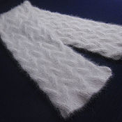 Аксессуары handmade. Livemaster - original item Double-sided women`s knitted scarf Snows. Handmade.