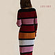 Order Women's dress knitted ribbed striped. CUTE-KNIT by Nata Onipchenko. Livemaster. . Dresses Фото №3