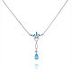 Gold necklace with blue Topaz and diamonds. Necklace. yakitoriya. Online shopping on My Livemaster.  Фото №2