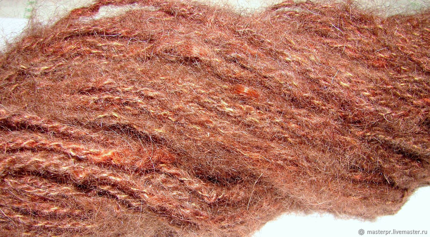 Yarn down "Brown Rahmatulla" 100m100gr of dog hair купить на Ярмарке