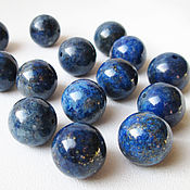 Материалы для творчества handmade. Livemaster - original item Lapis lazuli 14 mm, blue beads ball smooth, natural stone. Handmade.