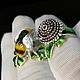 Ring Bumble bee and clover. Rings. clarienttech (clarienttech). Online shopping on My Livemaster.  Фото №2