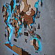 Карта мира на стену с подсветкой 100х60 см. Карты мира. Craftboxua. Интернет-магазин Ярмарка Мастеров.  Фото №2