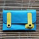 CASE: A pouch for tobacco-leather combination of Yellow and turquoise. Case. Katorina Rukodelnica HandMadeButik. Online shopping on My Livemaster.  Фото №2
