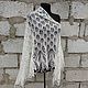 Order Shawl white openwork large knitted with knitting needles. Yuliya Chernova. Livemaster. . Shawls Фото №3