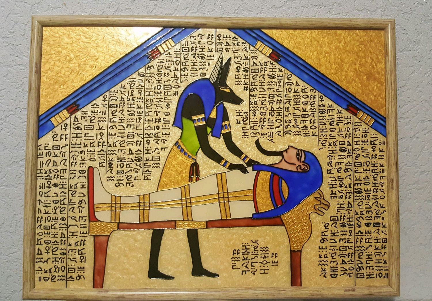 Анубис роспись древнего Египта