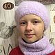 Заказать Берет и снуд из пуха норки. Волшебные петельки (marysya2010). Ярмарка Мастеров. . Комплекты головных уборов Фото №3
