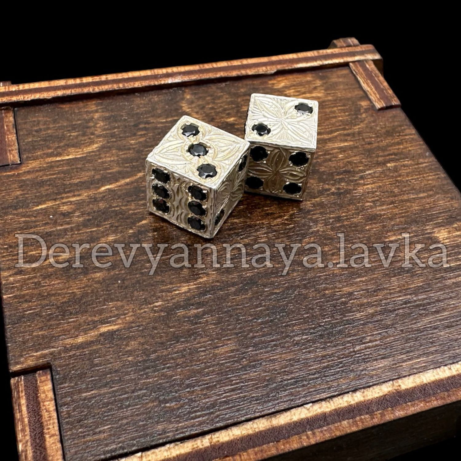 Кости (кубики) Арт.320 серебряные для нард в интернет-магазине Ярмарка ...