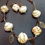 Украшения handmade. Livemaster - original item Necklace and earrings "Paradise Garden", lampwork. Handmade.