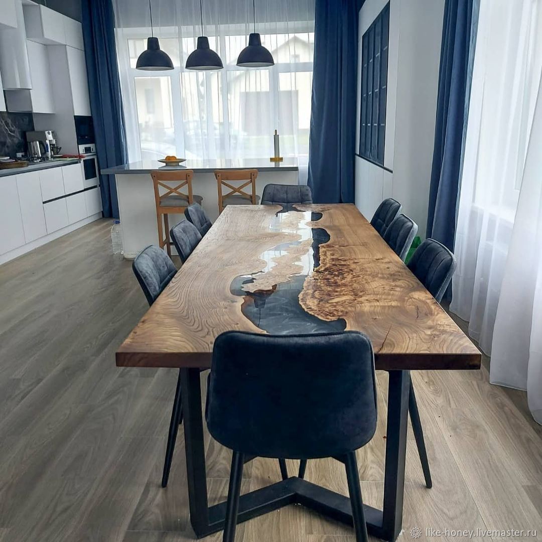 Стол из эпоксидной смолы 240х90 в интернет-магазине Ярмарка Мастеров по ...