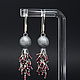 Garnet Brush Earrings with Silver and Garnet Pendants VA0003. Tassel earrings. Sunny Silver. My Livemaster. Фото №5